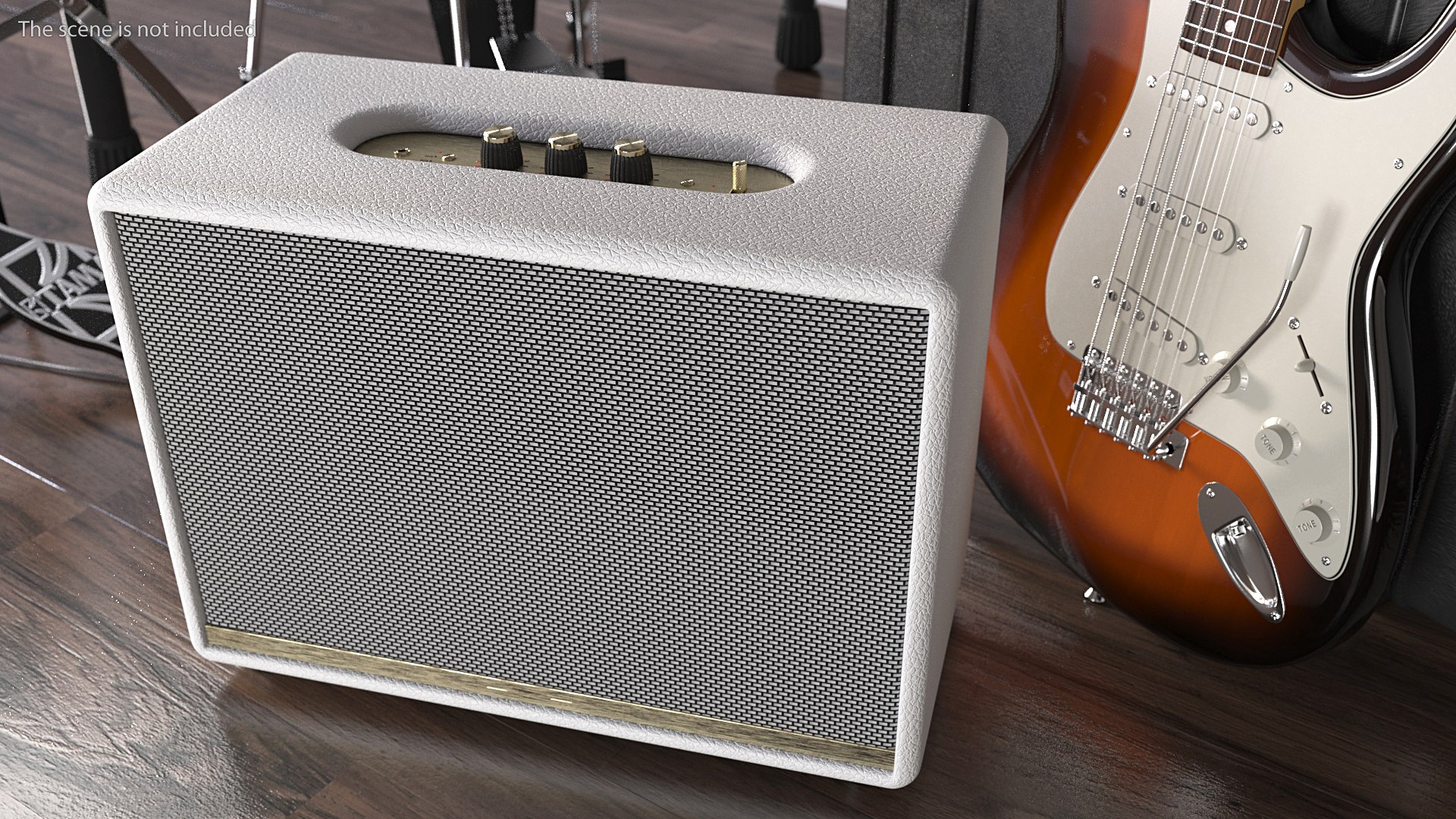 Classic Design Portable Wireless Speaker White Generic 3D model preview