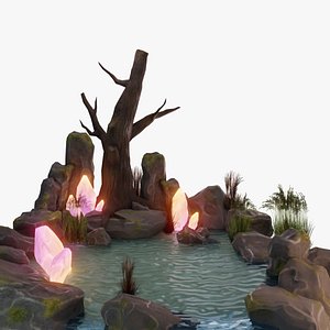 Stylized environment assets model