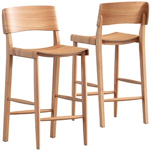 Temple and Webster Kobe Barstool 3D model