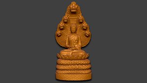 3D Buddha Asian Sit Action6