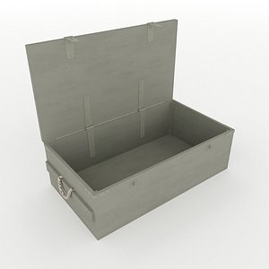 wooden box ww2 3D model