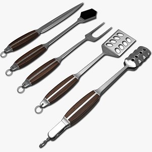 3ds max barbecue utensils