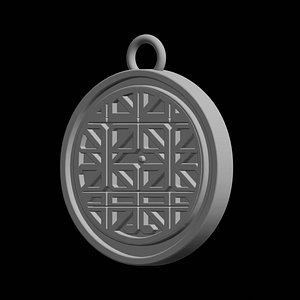 3D Geometric Pattern Keychain 3D Print Model