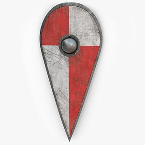 medieval kite shield 3D