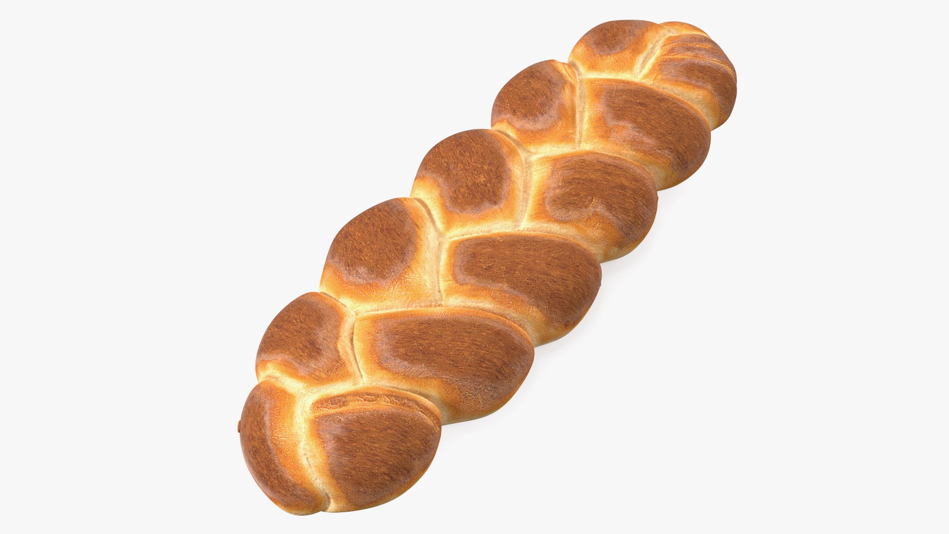 Braided Egg Bread 3D model preview