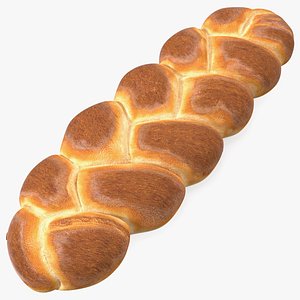 Braided Egg Bread 3D model