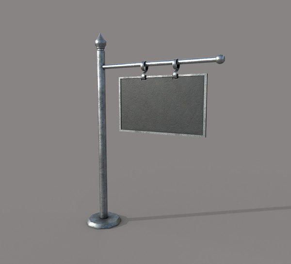 Metal PBR Signboard 3D model