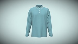 3D Mens Tripping Collar Polo In Low Poly