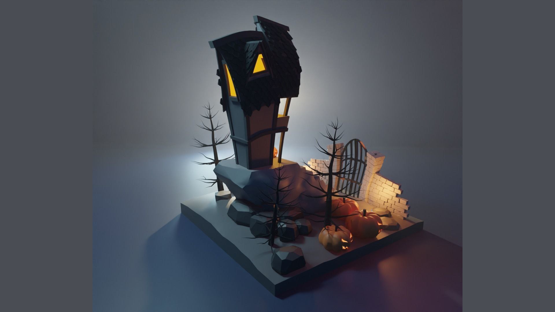 3D Model Spooky House - TurboSquid 2296340