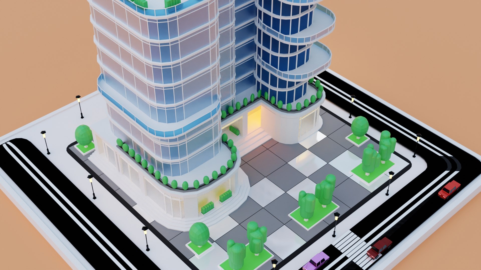 3D Low Poly Big Building Model - TurboSquid 2211024