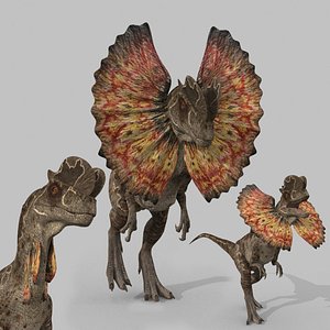 3D Dilophosaur Forever - 8K model