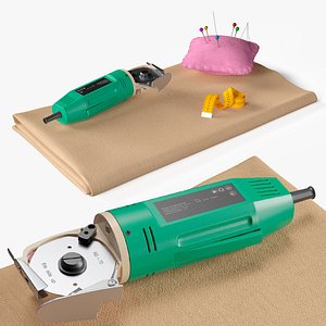 Fabric Cutting Tools Including Tape And Pins on Textile