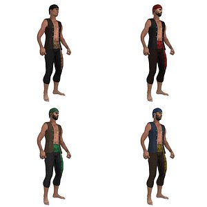 3d pack rigged pirate
