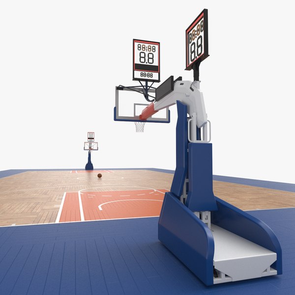 3D model Basketball Court and Baskets 06