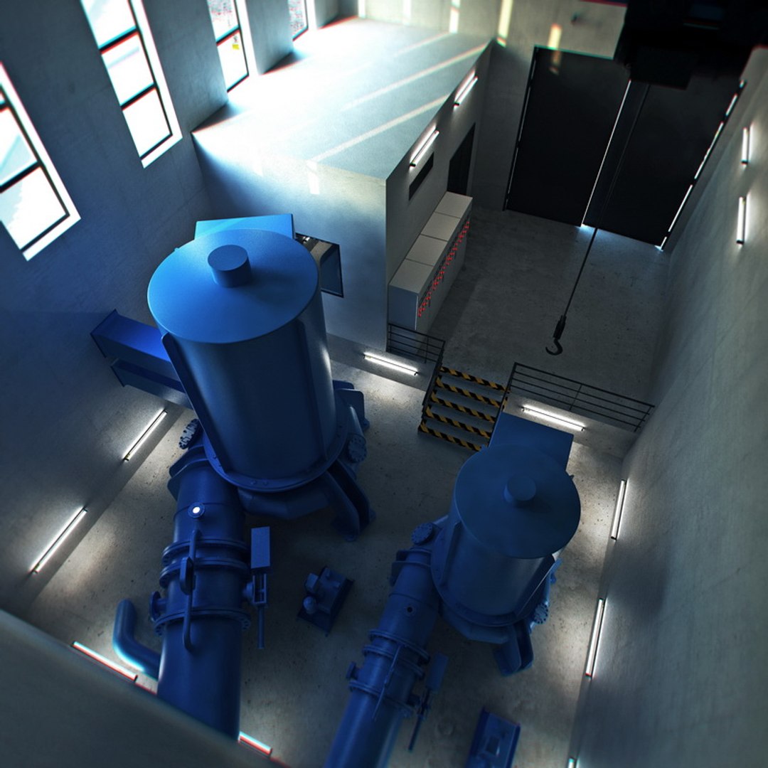 Modelled Hydroelectric Turbines Max
