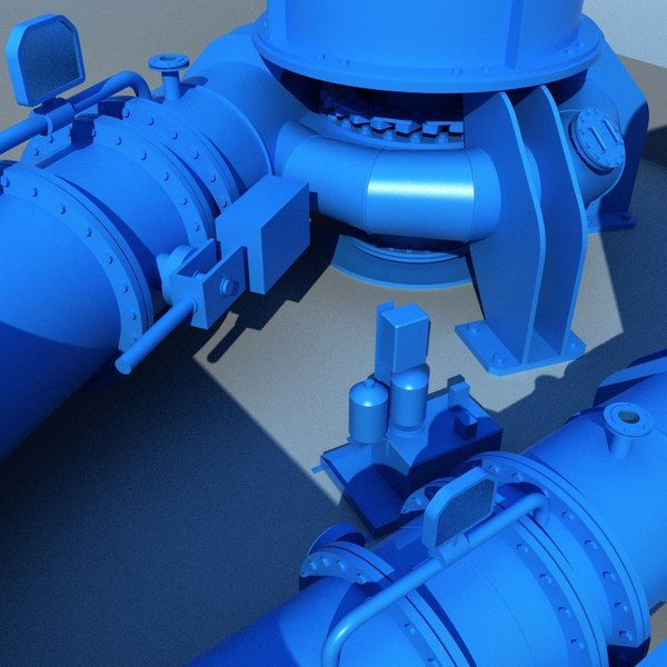 modelled hydroelectric turbines max