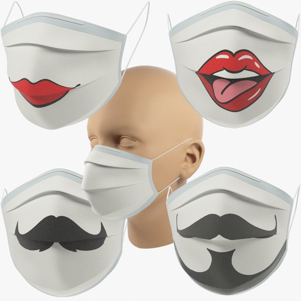 medical masks v3 3D model