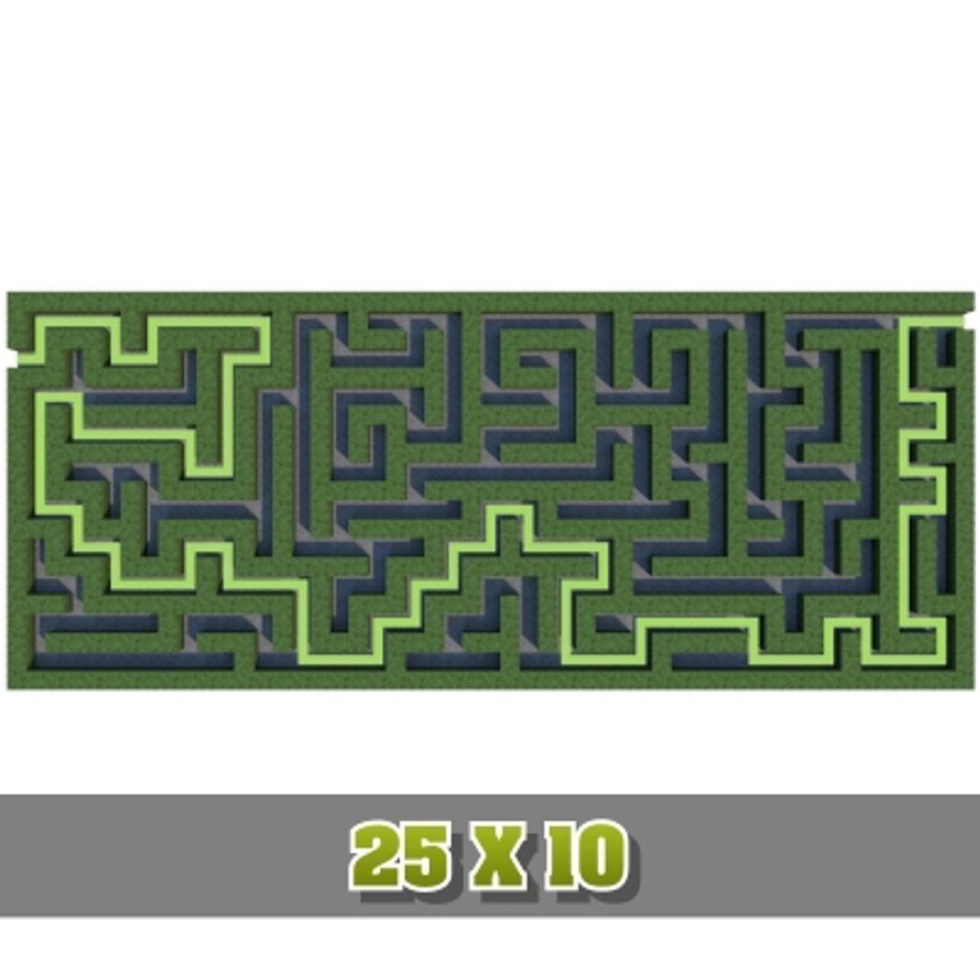 25x10 Rectangular Maze 3ds