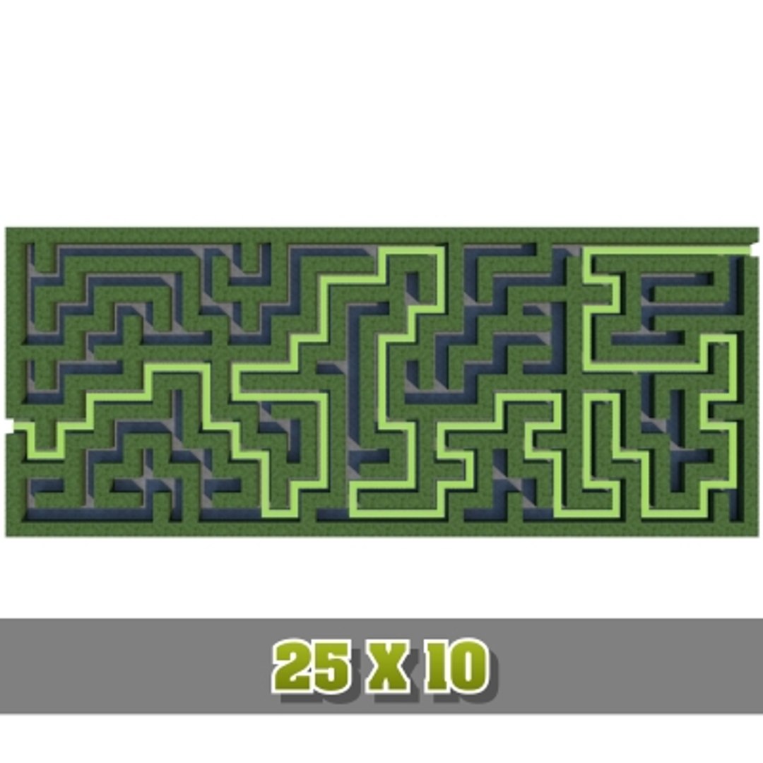 25x10 Rectangular Maze 3ds