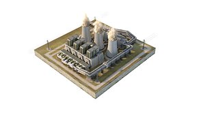 3D coal power plant station