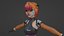 漫画 3D リグ サイバーパンク エミー キャラクター 3D モデル