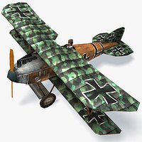 Albatros D III Low Poly