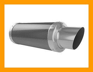 sport carbon exhaust 3d model