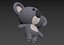 koala character 3D model