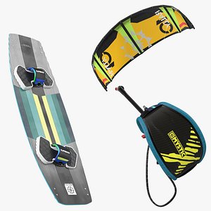 slingshot kiteboarding set boarding 3D model