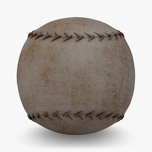 3d model baseball vintage