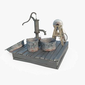 Ancient pumping wells 3D model