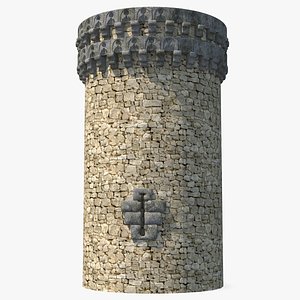 small medieval castle tower architecture 3D