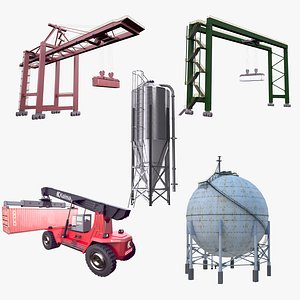 3D model Large Port Collection