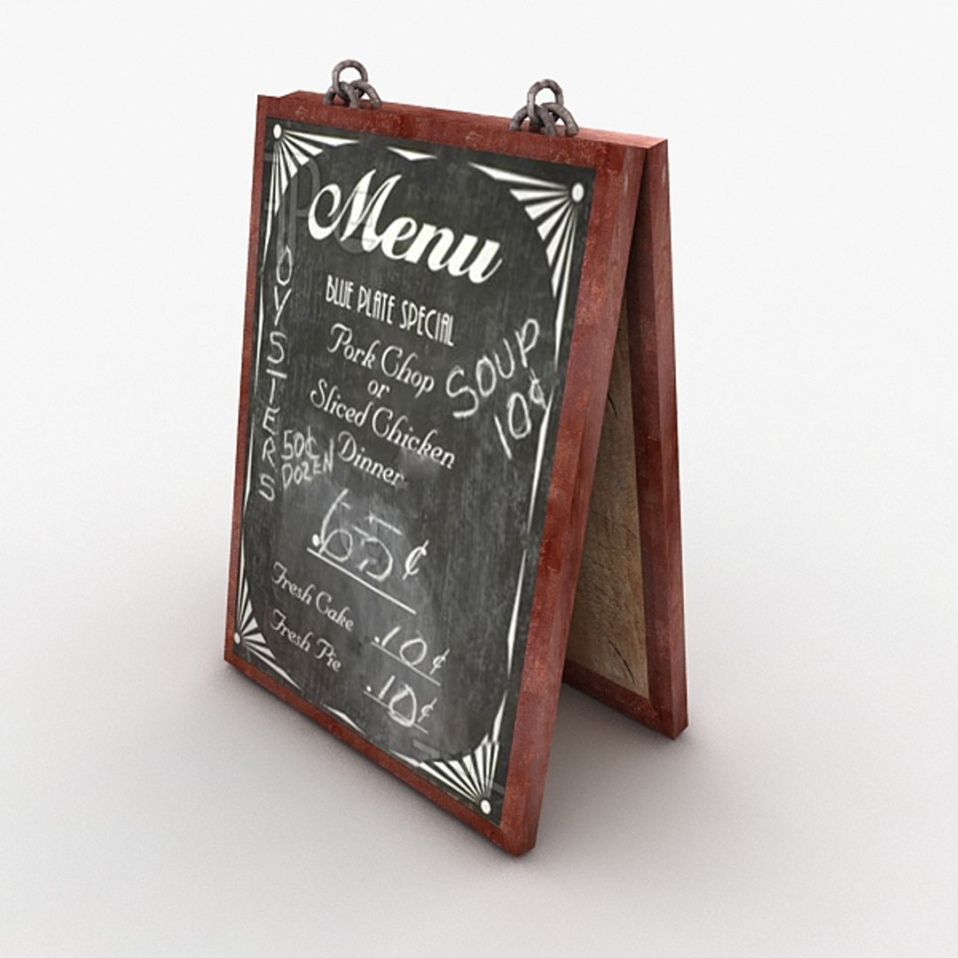 Standing Sign 3d Model