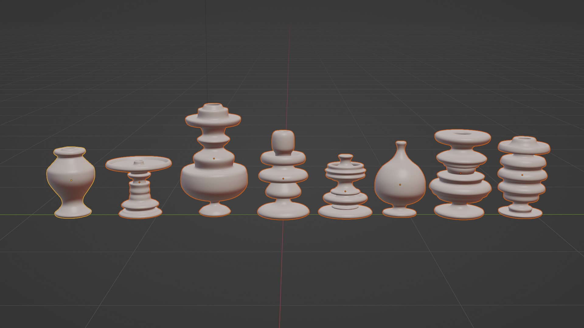 Set of decorative pot base mesh 3D - TurboSquid 2113106