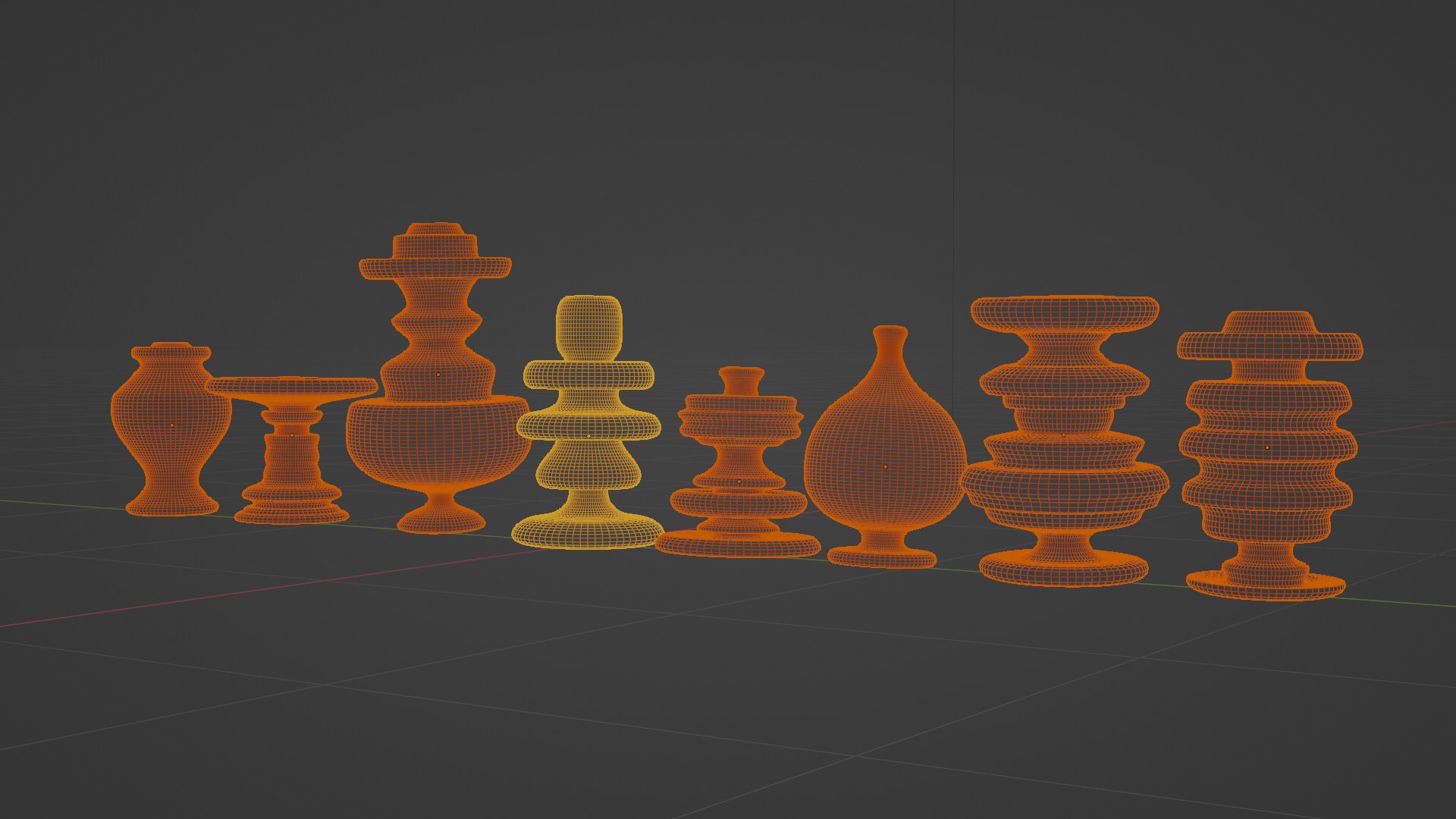 Set of decorative pot base mesh 3D - TurboSquid 2113106
