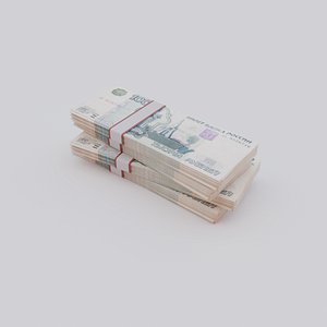 3D model 1000 Russian Ruble RUB Currency