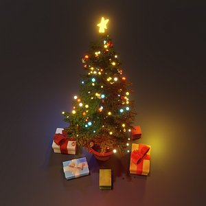 gifts christmas tree 3D model