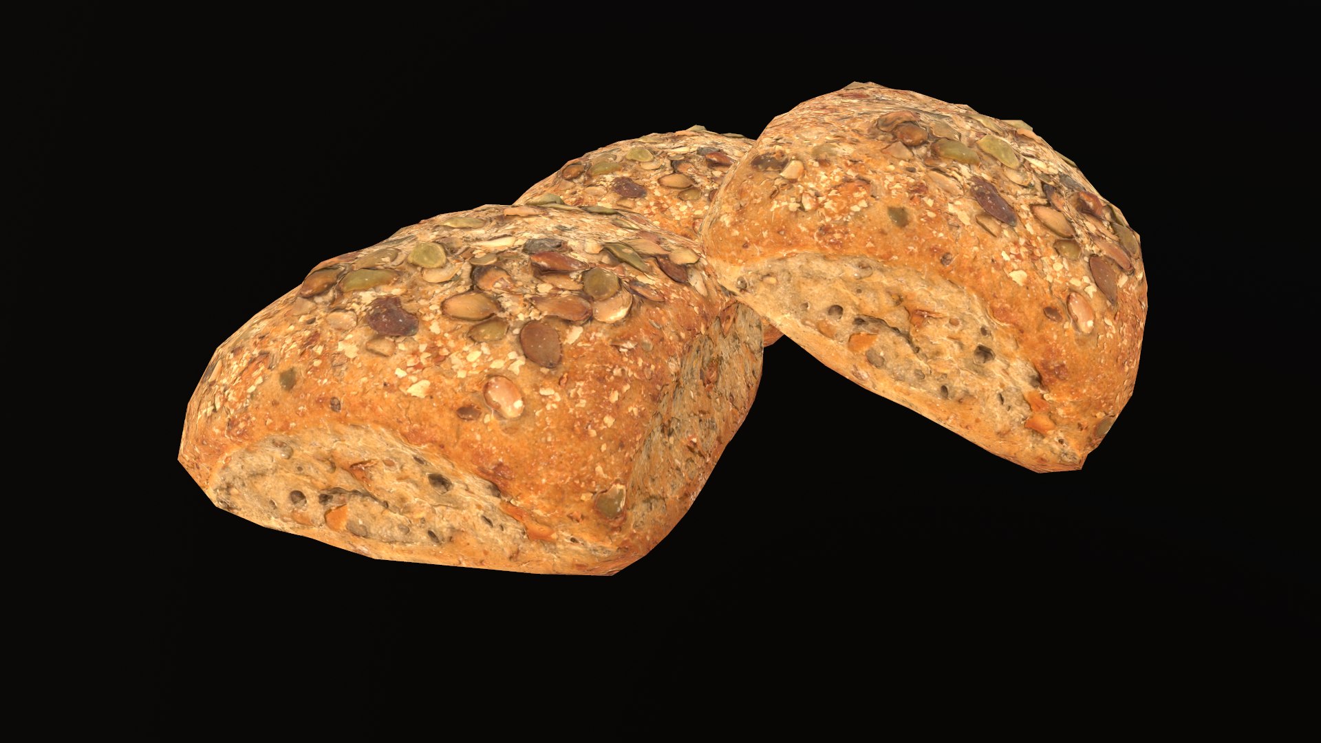Nutty Bread AR VR PBR Lowpoly With Game Ready 3d Model 3D Model ...