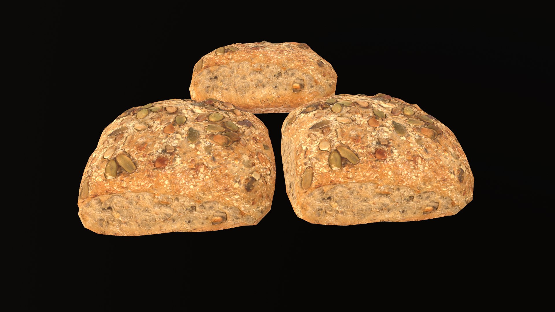 Nutty Bread AR VR PBR Lowpoly With Game Ready 3d Model 3D Model ...