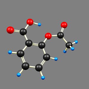 3D model aspirin compound