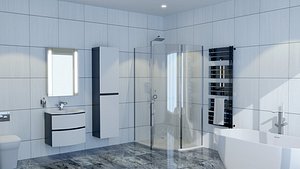 Bathroom Set 2 Modern 3D model