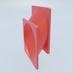 3D model 120mm fan offset duct Fan