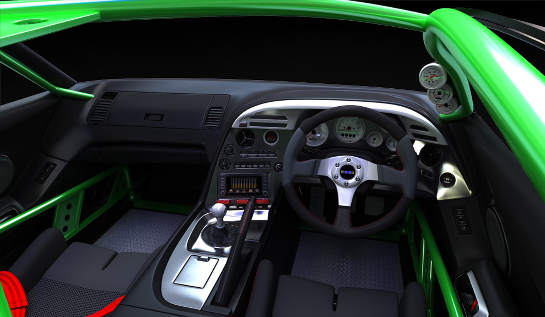 3D Toyota Supra Rz Interior - TurboSquid 1551485
