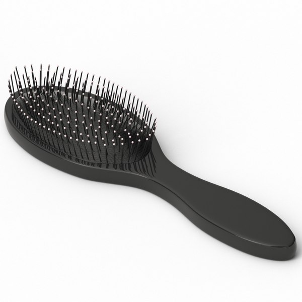 Black Hair Brush 3D model