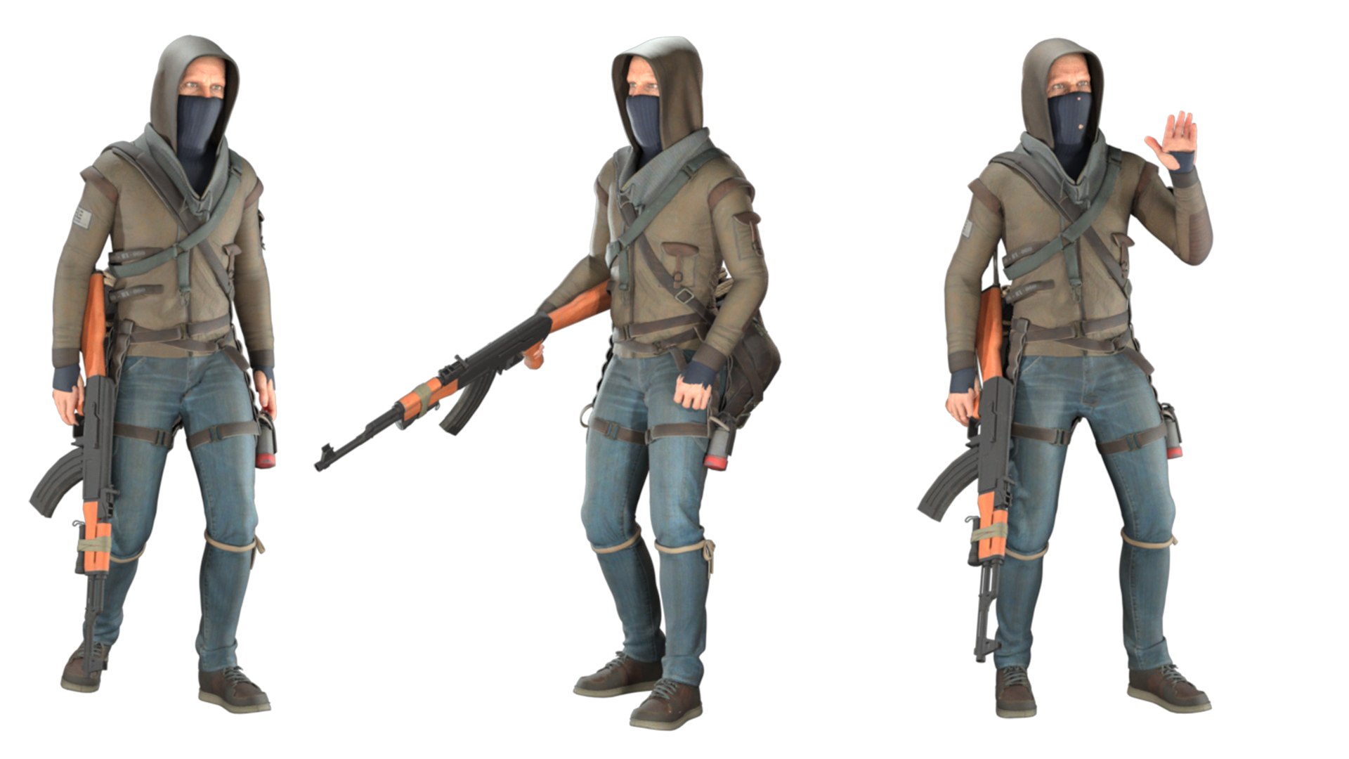 Realistic Rigged Western Action Man-Sanju Character 3D Model model https://p.turbosquid.com/ts-thumb/86/jFT0wf/jH/realisticriggedwesternactionmansanjud5/png/1705697022/1920x1080/fit_q87/9bf3df34b990cc1f4bef33a50d5caba318df6ab7/realisticriggedwesternactionmansanjud5.jpg