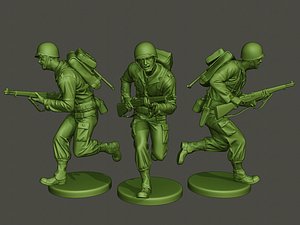 American soldier ww2 run A1