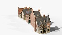 Victorian Houses Pack - 5 Low Poly Game Ready Buildings with LODs