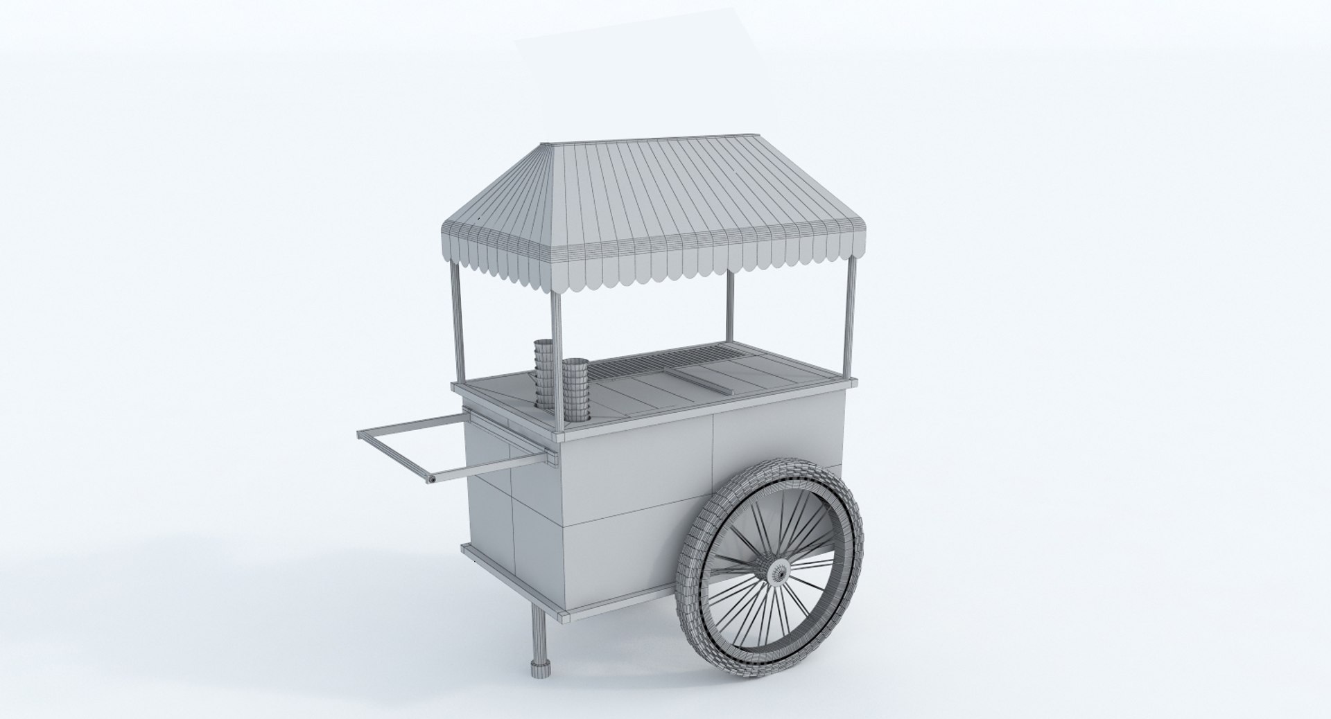 3D Ice Cream Cart TurboSquid 1186429