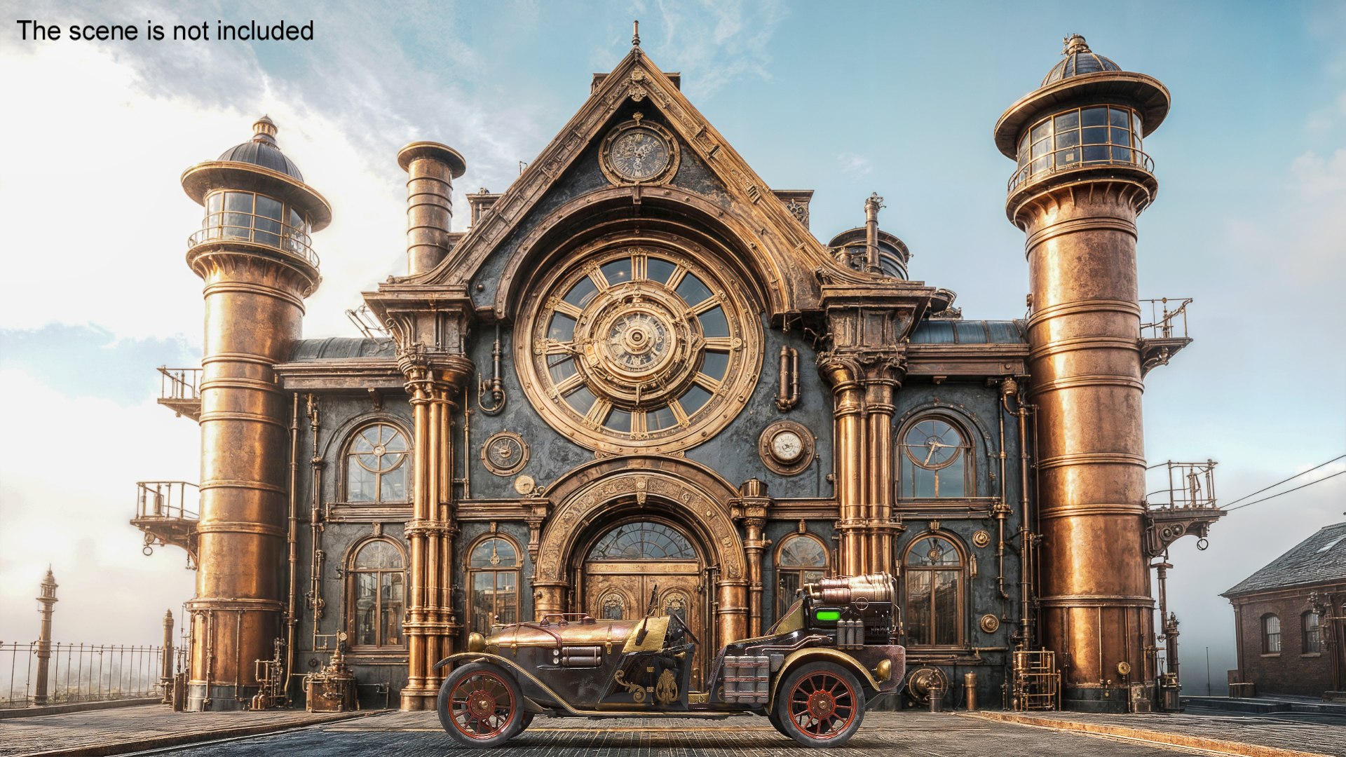 3D Rusty Old Steampunk Convertible Rigged - TurboSquid 2403086